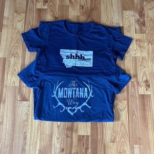 Beautiful blue Montana women’s M T-shirts.